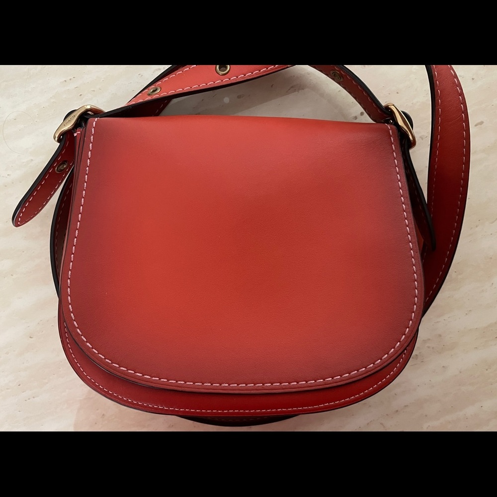 Coach Saddle 23 Crossbody Shoulder Handbag Old Brass/Pepper